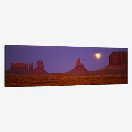 Full Moon Shining Over Monument Valley, Navajo Nation, Arizona, USA Canvas Print #PIM717} by Panoramic Images Canvas Print