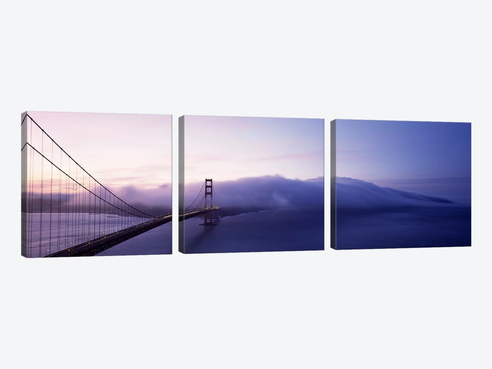Bridge across the sea, Golden Gate Bridge, San Francisco, California, USA by Panoramic Images 3-piece Canvas Print