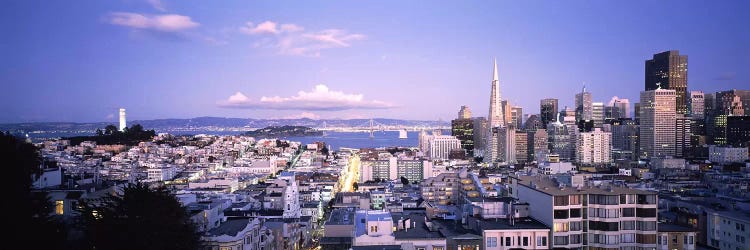 High angle view of a cityscape from Nob Hill, San Francisco, California, USA