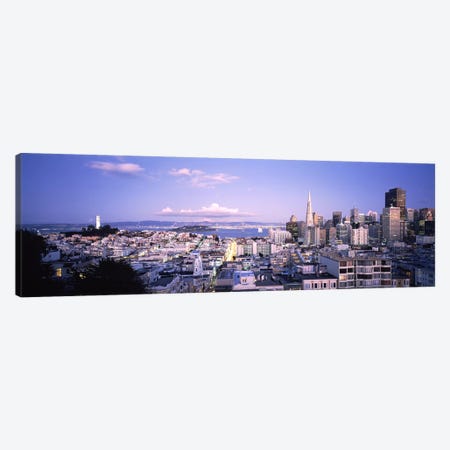 High angle view of a cityscape from Nob Hill, San Francisco, California, USA Canvas Print #PIM7183} by Panoramic Images Canvas Wall Art