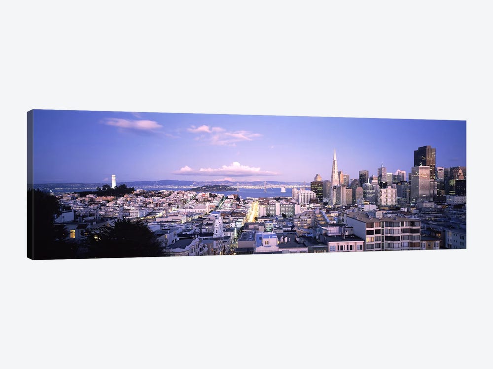 High angle view of a cityscape from Nob Hill, San Francisco, California, USA by Panoramic Images 1-piece Canvas Wall Art