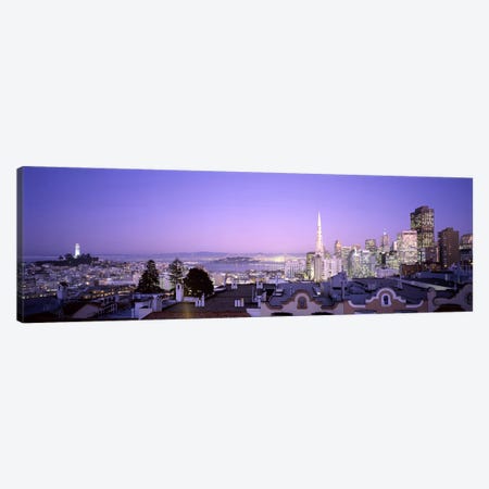 High angle view of a cityscape from Nob Hill, San Francisco, California, USA #2 Canvas Print #PIM7184} by Panoramic Images Art Print