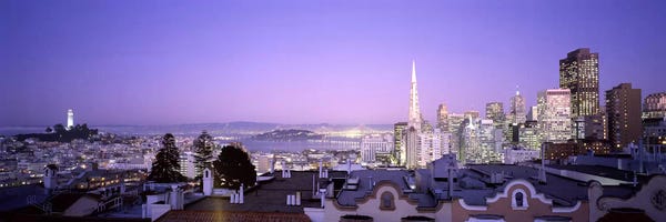 San Francisco: High angle view of a cityscape from Nob Hill, San Francisco, California, USA #2 by Panoramic Images
