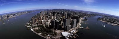 Aerial view of a city, New York City, New York State, USA by Panoramic Images multi panel art