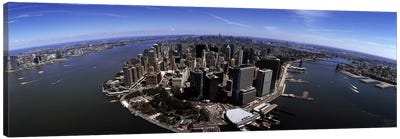 Aerial view of a city, New York City, New York State, USA Canvas Art Print - Island Art