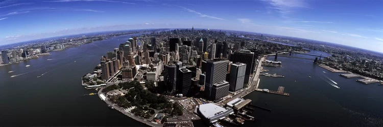 Aerial view of a city, New York City, New York State, USA by Panoramic Images wall art