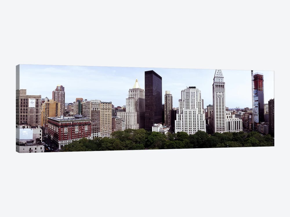Skyscrapers in a city, Madison Square Park, New York City, New York State, USA by Panoramic Images 1-piece Art Print