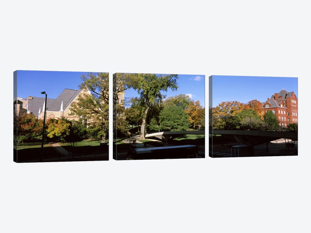 Pedestrian Bridge Over Park Street, University Of Wisconsin, Madison, Dane County, Wisconsin, USA by Panoramic Images 3-piece Art Print