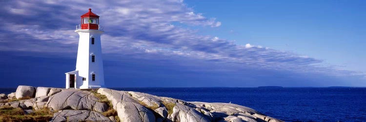 Low Angle View Of A Lighthouse, Peggy's Cove, Nova Scotia, Canada