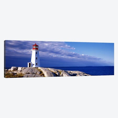 Low Angle View Of A Lighthouse, Peggy's Cove, Nova Scotia, Canada Canvas Print #PIM7200} by Panoramic Images Art Print