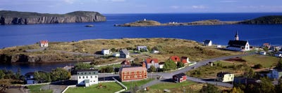 Buildings at the coast, Trinity Bay, Trinity, Newfoundland Island, Newfoundland and Labrador Province, Canada by Panoramic Images acrylic art print