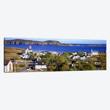 Buildings at the coast, Trinity Bay, Trinity, Newfoundland Island, Newfoundland and Labrador Province, Canada #2 Canvas Print #PIM7203} by Panoramic Images Canvas Print