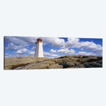 Low Angle View of A LighthousePeggy's Cove, Nova Scotia, Canada Canvas Print #PIM7205} by Panoramic Images Canvas Artwork