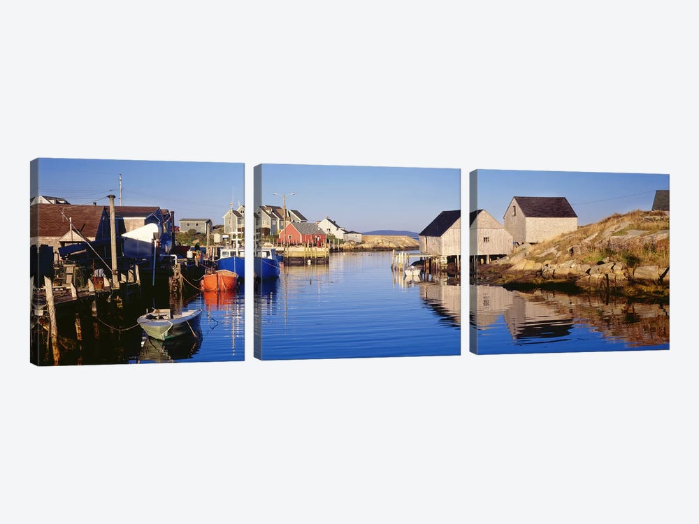 Cove View, Peggy's Cove, Halifax, Nova Scotia, Canada by Panoramic Images 3-piece Canvas Print