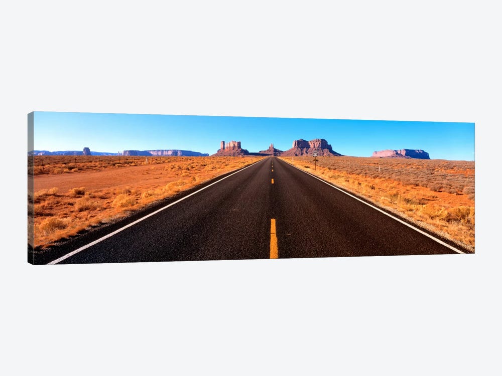 View Of Monument Valley From U.S. Route 163, Navajo Nation, Utah, USA by Panoramic Images 1-piece Canvas Wall Art