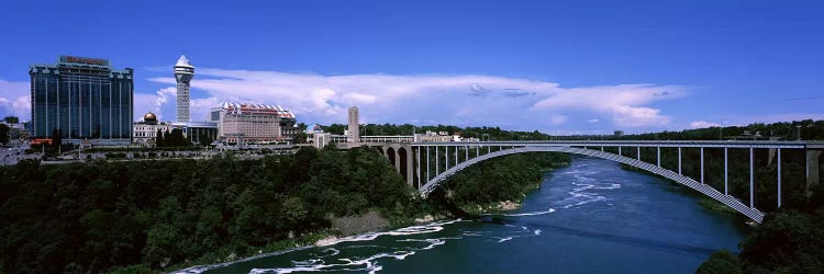 Bridge across a riverRainbow Bridge, Niagara River, Niagara Falls, New York State, USA