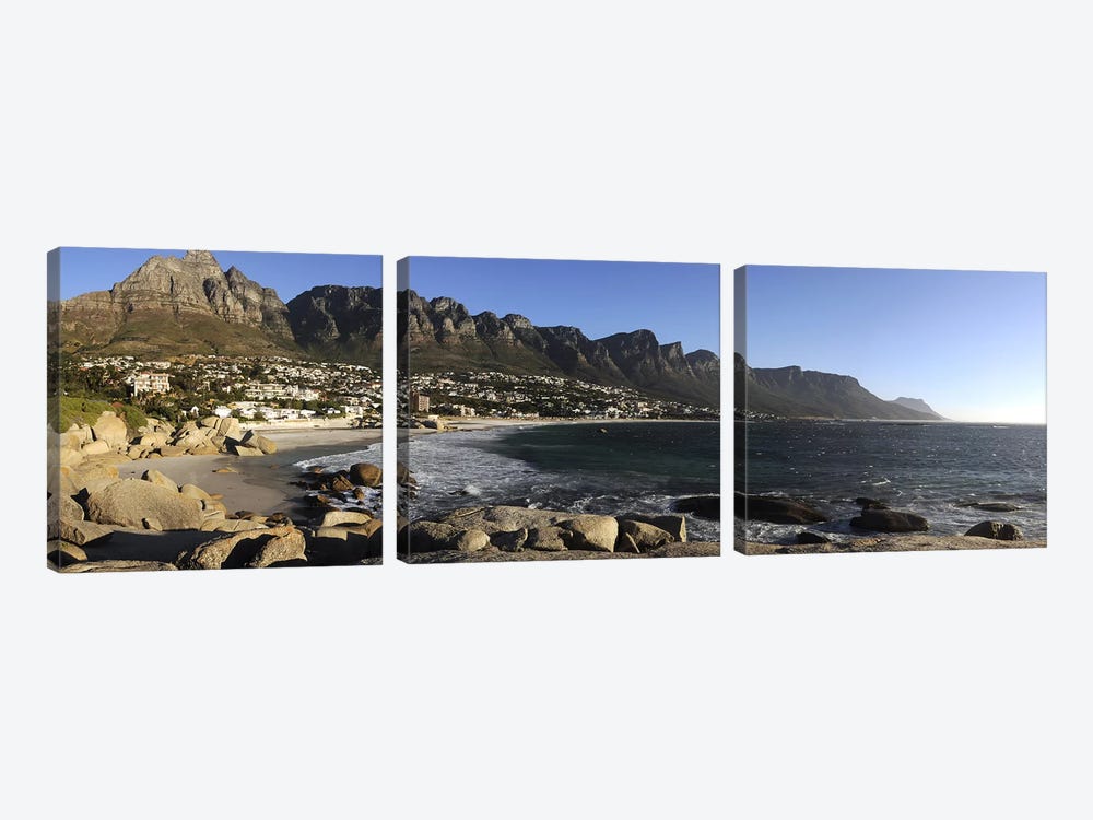 Camps Bay And The Twelve Apostles, Cape Town, Western Cape, South Africa by Panoramic Images 3-piece Art Print