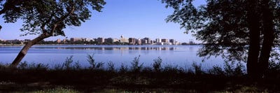 Buildings at the waterfront, Lake Monona, Madison, Dane County, Wisconsin, USA by Panoramic Images canvas print
