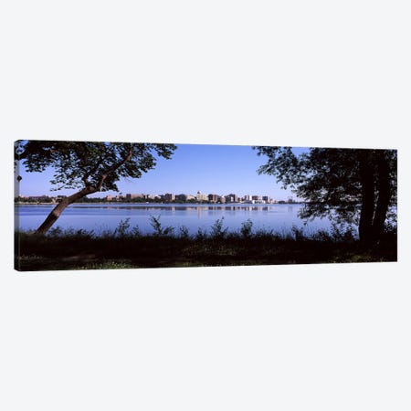 Buildings at the waterfront, Lake Monona, Madison, Dane County, Wisconsin, USA Canvas Print #PIM7230} by Panoramic Images Canvas Art
