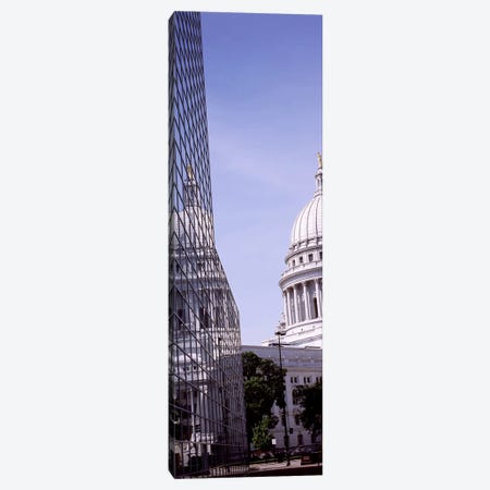 Low angle view of a government buildingWisconsin State Capitol, Madison, Wisconsin, USA Canvas Print #PIM7232} by Panoramic Images Canvas Wall Art
