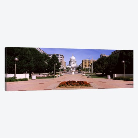 Footpath leading toward a government buildingWisconsin State Capitol, Madison, Wisconsin, USA Canvas Print #PIM7233} by Panoramic Images Canvas Artwork