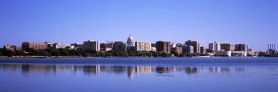 Buildings at the waterfront, Lake Monona, Madison, Dane County, Wisconsin, USA by Panoramic Images multi panel art