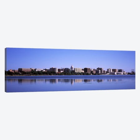 Buildings at the waterfront, Lake Monona, Madison, Dane County, Wisconsin, USA Canvas Print #PIM7234} by Panoramic Images Art Print