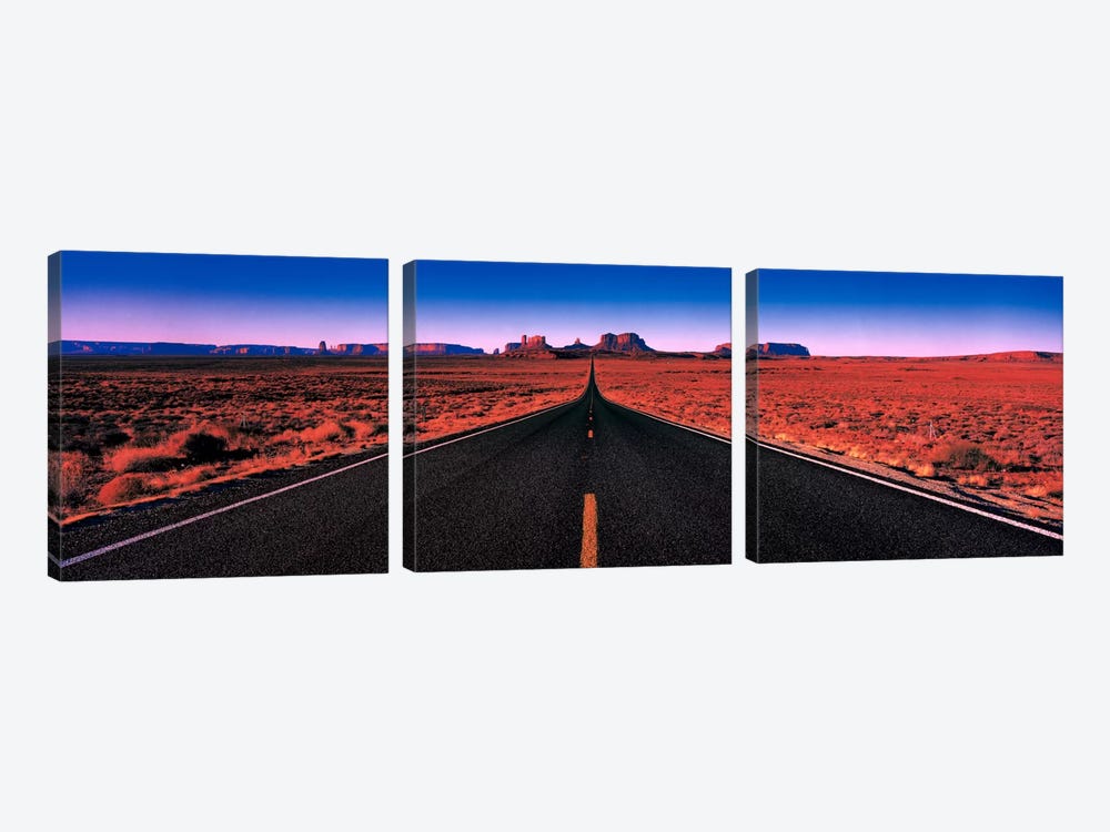 Road Monument Valley Tribal Park UT USA by Panoramic Images 3-piece Canvas Artwork