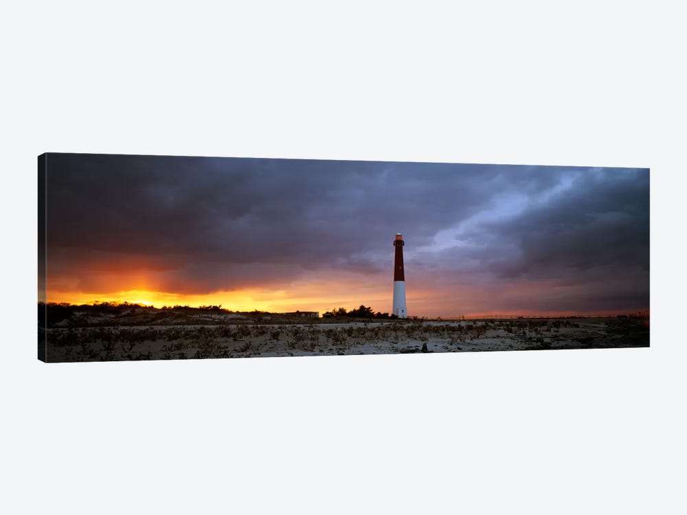 Barnegat Light (Old Barney), Barnegat Lighthouse State Park, Long Beach Island, Ocean County, New Jersey, USA by Panoramic Images 1-piece Canvas Art Print