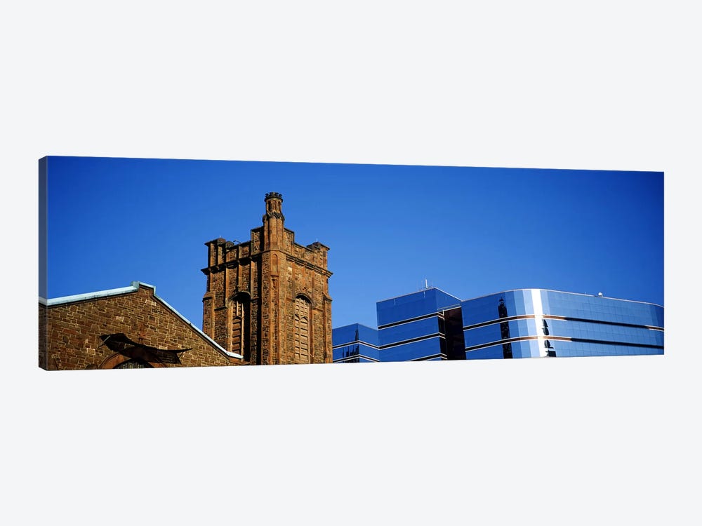 High section view of buildings in a city, Presbyterian Church, Midtown plaza, Atlanta, Fulton County, Georgia, USA by Panoramic Images 1-piece Canvas Artwork