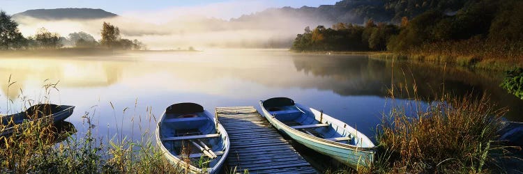 Rowboats at the lakesideEnglish Lake District, Grasmere, Cumbria, England