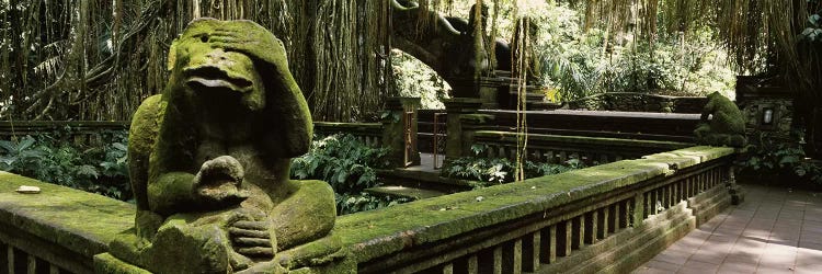 Statue of a monkey in a temple, Bathing Temple, Ubud Monkey Forest, Ubud, Bali, Indonesia