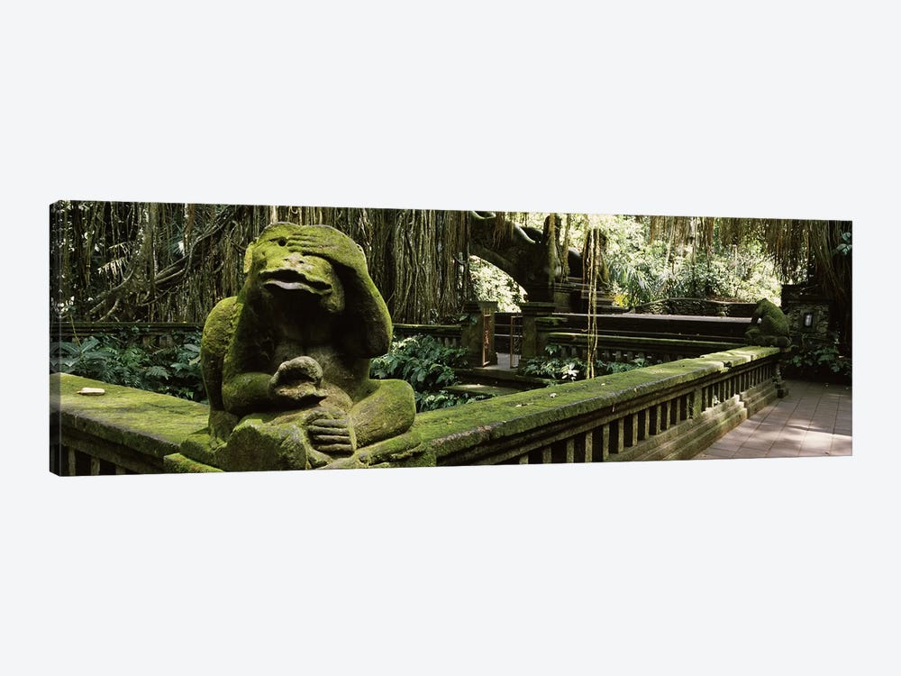 Statue of a monkey in a temple, Bathing Temple, Ubud Monkey Forest, Ubud, Bali, Indonesia by Panoramic Images 1-piece Art Print