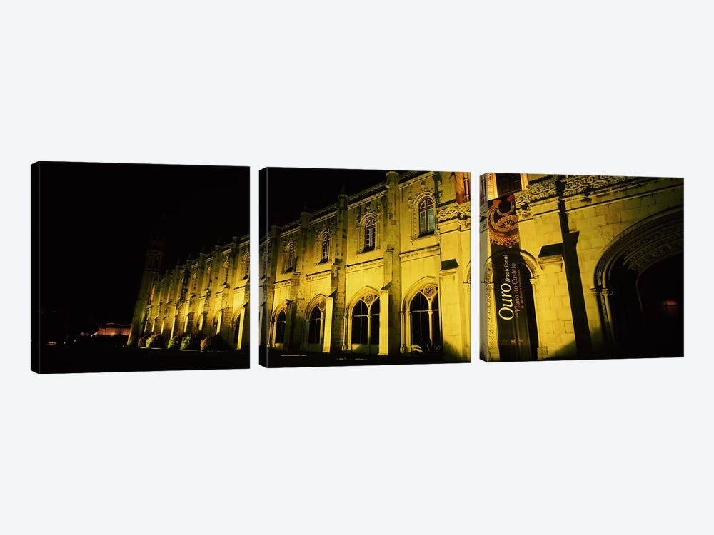 Low angle view of a monastery, Mosteiro Dos Jeronimos, Belem, Lisbon, Portugal by Panoramic Images 3-piece Canvas Art Print