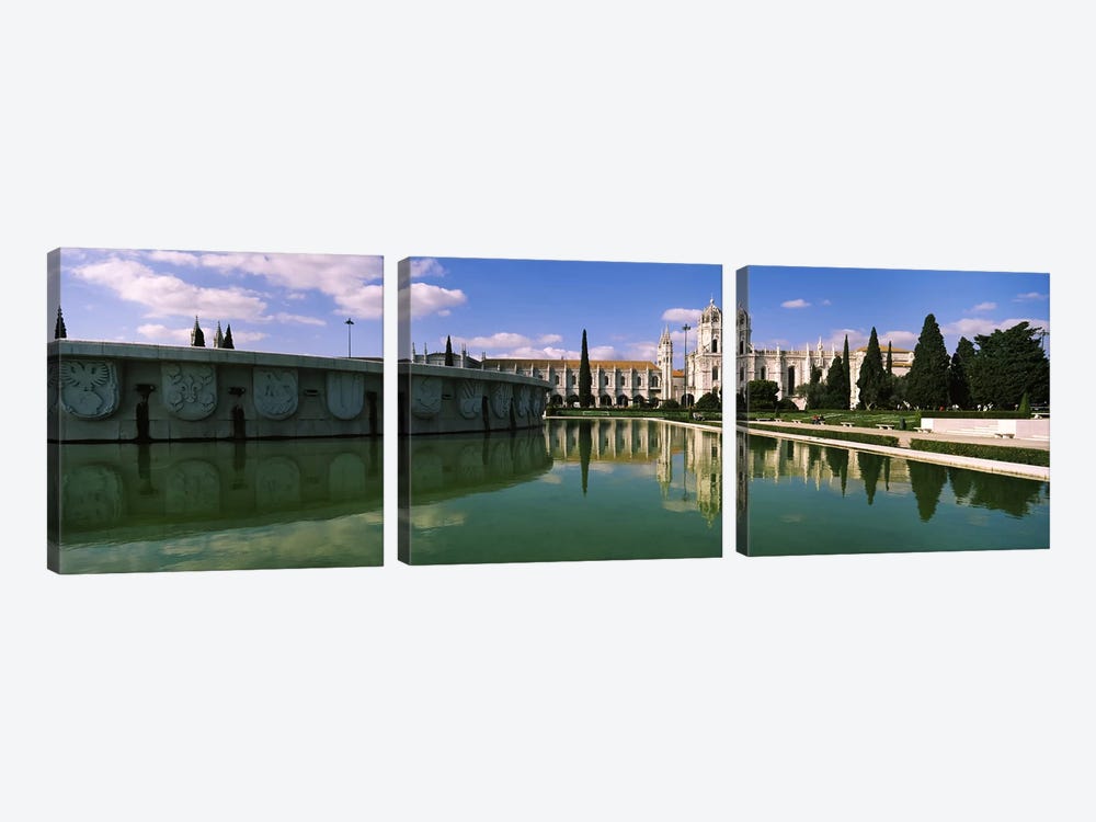 Facade of a monastery, Mosteiro Dos Jeronimos, Belem, Lisbon, Portugal #2 by Panoramic Images 3-piece Art Print