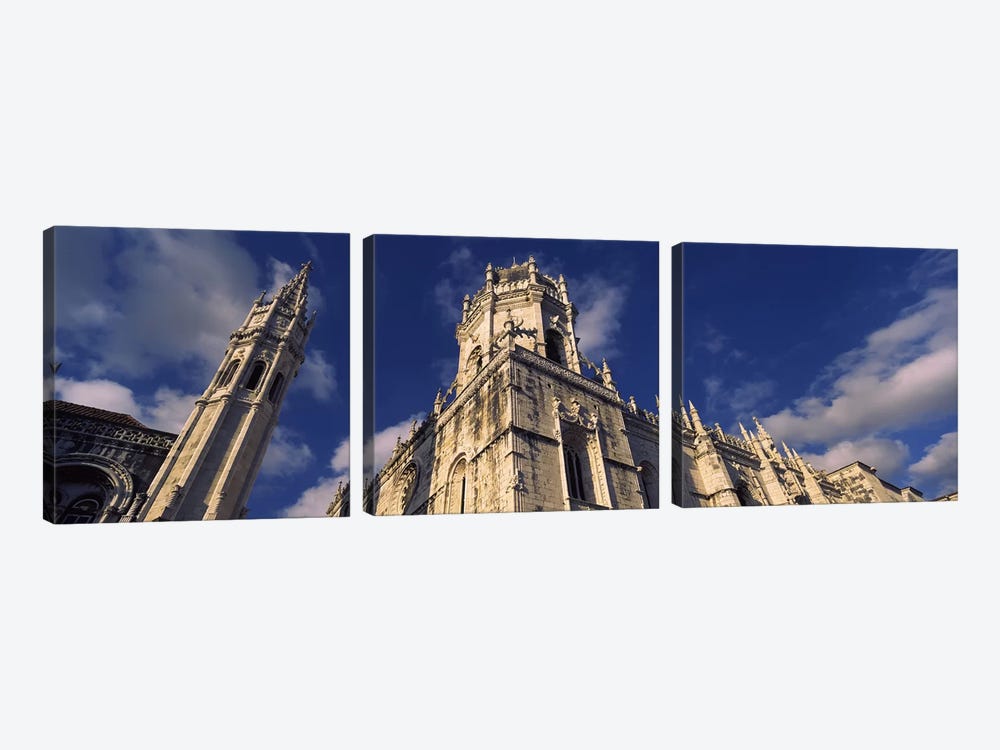 Low angle view of a monastery, Mosteiro Dos Jeronimos, Belem, Lisbon, Portugal #2 by Panoramic Images 3-piece Canvas Wall Art