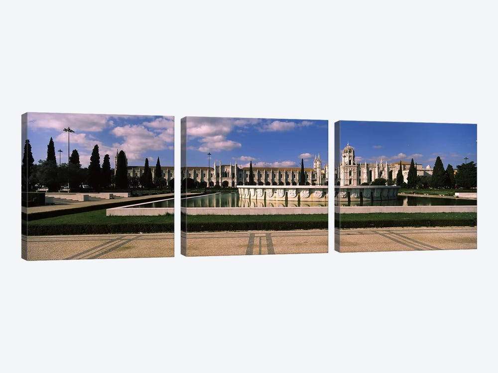 Facade of a monastery, Mosteiro Dos Jeronimos, Belem, Lisbon, Portugal #3 by Panoramic Images 3-piece Art Print