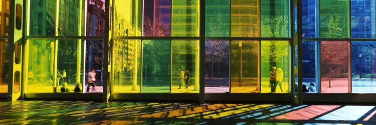 Multi-colored Glass Facade, Palais des congres de Montreal, Villa-Marie, Montreal, Quebec, Canada by Panoramic Images wall art