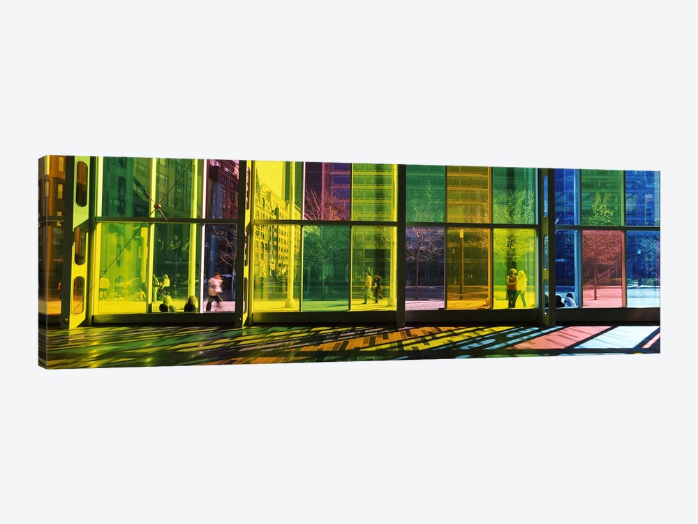 Multi-colored Glass Facade, Palais des congres de Montreal, Villa-Marie, Montreal, Quebec, Canada by Panoramic Images 1-piece Canvas Art Print