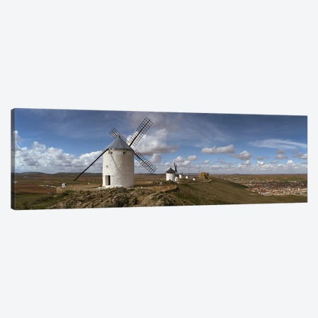 Traditional windmill on a hill, Consuegra, Toledo, Castilla La Mancha, Toledo province, Spain Canvas Print #PIM7323} by Panoramic Images Canvas Wall Art