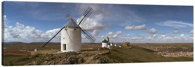 Traditional windmill on a hill, Consuegra, Toledo, Castilla La Mancha, Toledo province, Spain Canvas Art Print - Watermill & Windmill Art