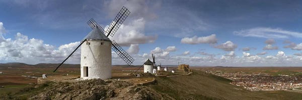 Environmental Conservation: Traditional windmill on a hill, Consuegra, Toledo, Castilla La Mancha, Toledo province, Spain by Panoramic Images