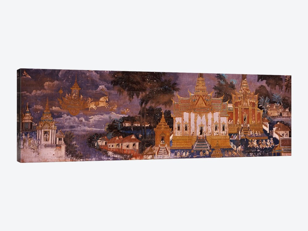 Ramayana murals in a palace, Royal Palace, Phnom Penh, Cambodia by Panoramic Images 1-piece Art Print