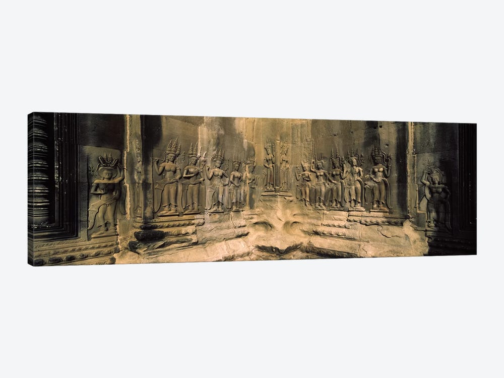 Bas relief in a temple, Angkor Wat, Angkor, Cambodia by Panoramic Images 1-piece Canvas Print