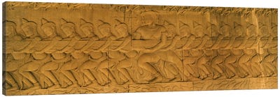 Bas relief in a temple, Angkor Wat, Angkor, Cambodia #3 Canvas Art Print - Cambodia Art