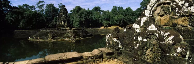 Statues in a temple, Neak Pean, Angkor, Cambodia by Panoramic Images wall art