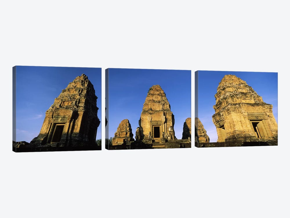 Low angle view of a temple, Pre Rup, Angkor, Cambodia by Panoramic Images 3-piece Canvas Artwork
