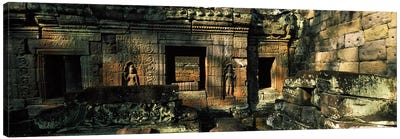 Ruins of a temple, Preah Khan, Angkor, Cambodia Canvas Art Print - Buddhism Art