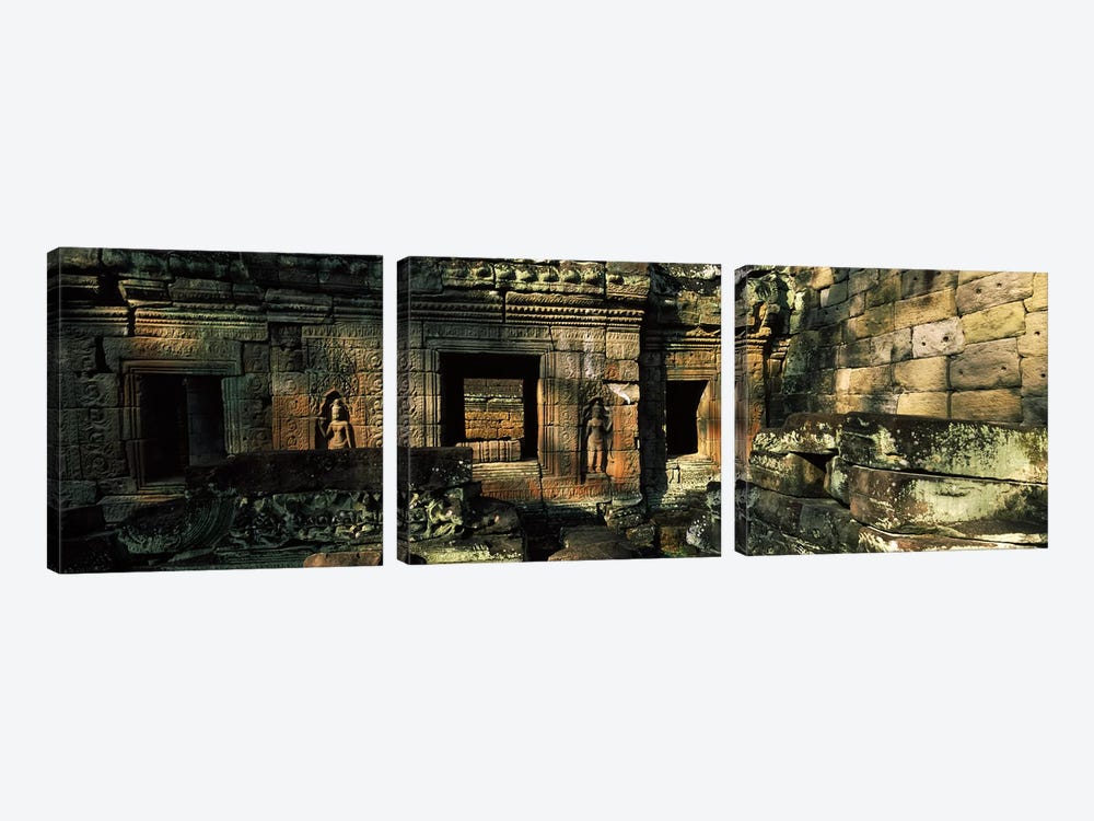 Ruins of a temple, Preah Khan, Angkor, Cambodia by Panoramic Images 3-piece Canvas Wall Art