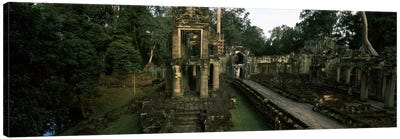 Ruins of a temple, Preah Khan, Angkor, Cambodia #2 Canvas Art Print - Wonders of the World